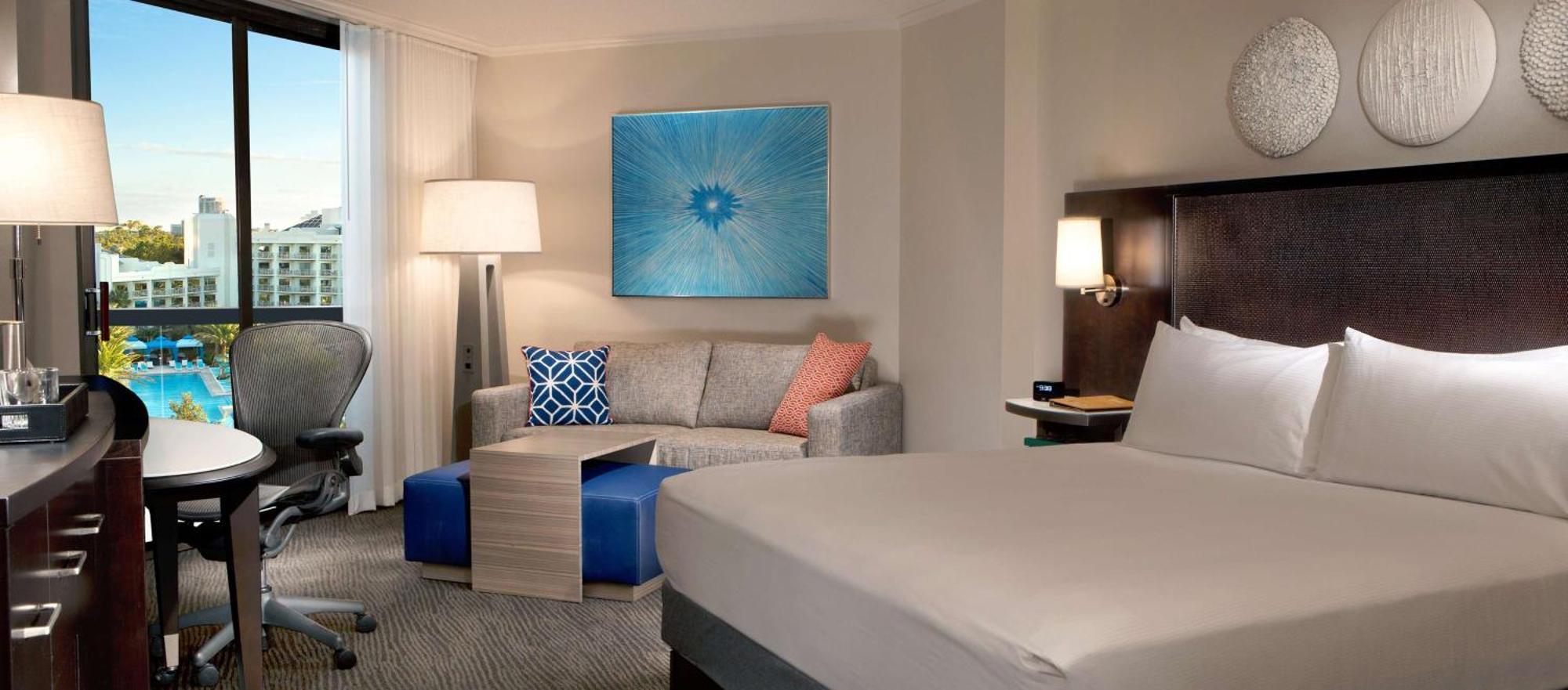 Quarto com Cama King-size e Vista da Cidade